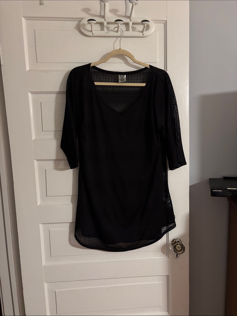 Black Mesh Tunic Swim Cover Up